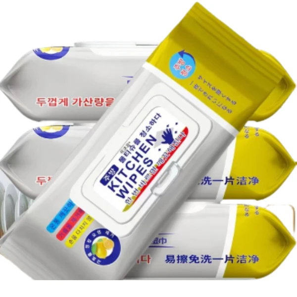椛沐蓝带盖长厨房湿巾清洁去油