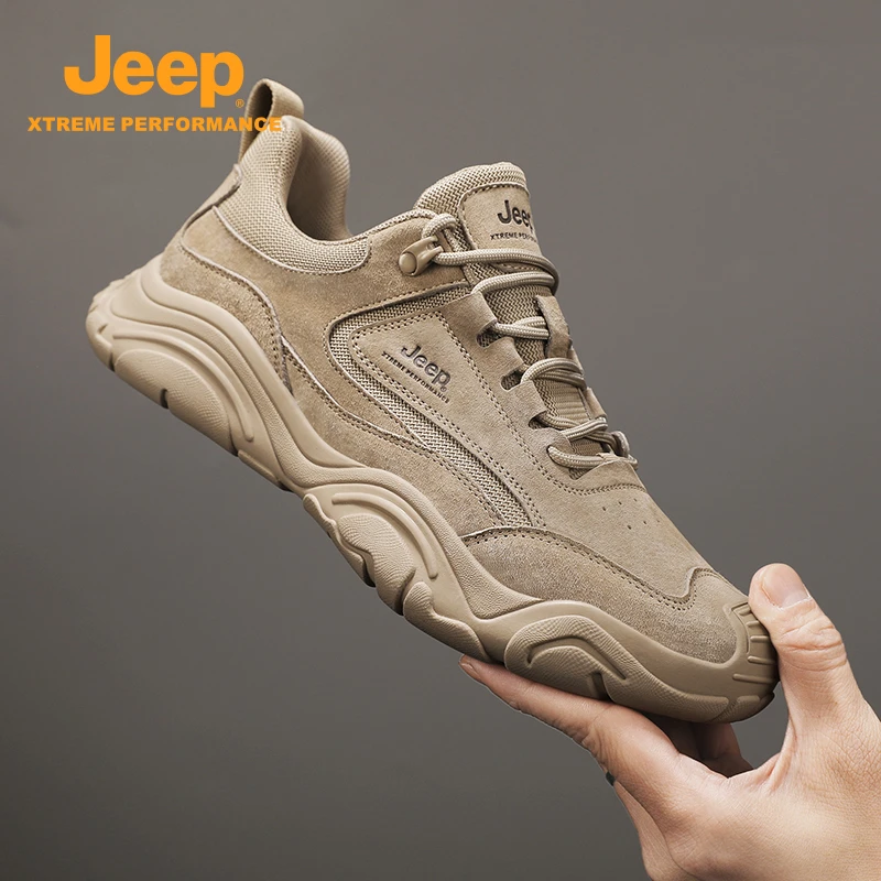 jeep吉普男鞋户外徒步劳保鞋2025冬季新款休闲登山男士工装运动鞋