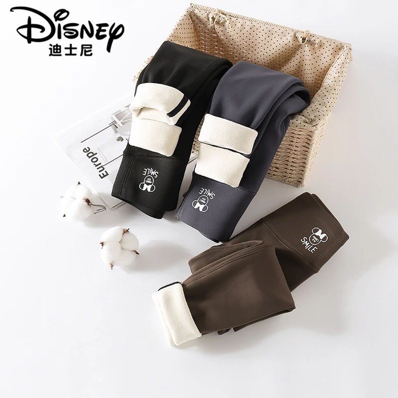 【LL】Disney/迪士尼秋冬季女童紧身加绒休闲鲨鱼裤打底裤XCE3ZK919