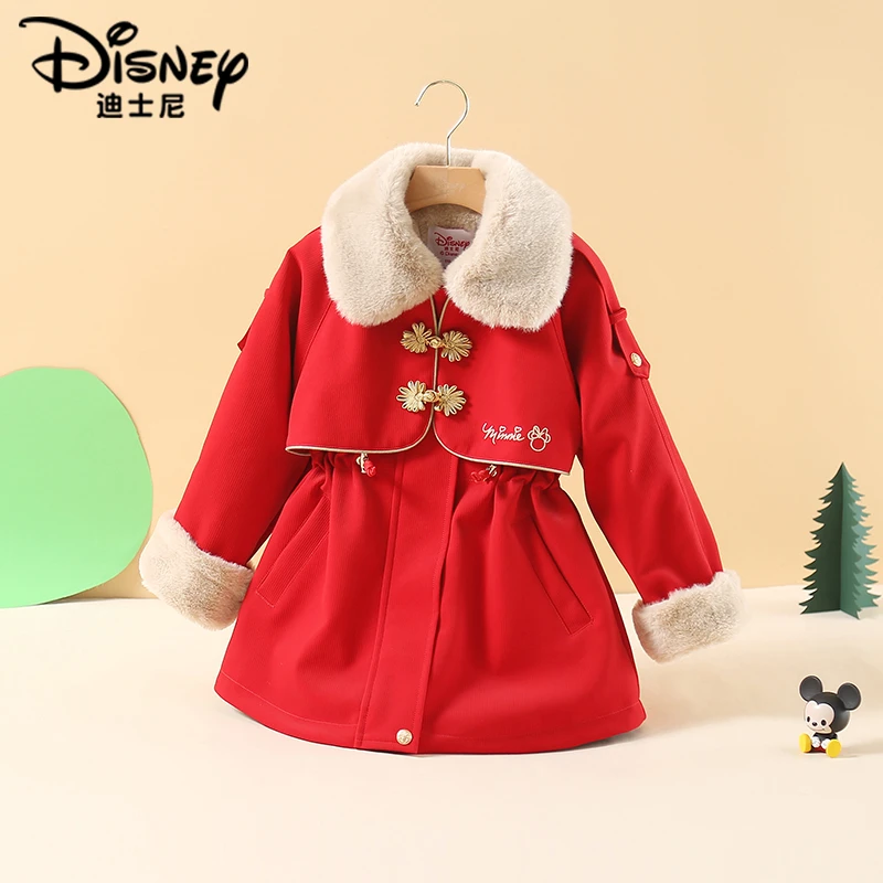 【YJ】Disney/迪士尼女童冬季加厚加绒保暖派克服外套XCW4PJ905