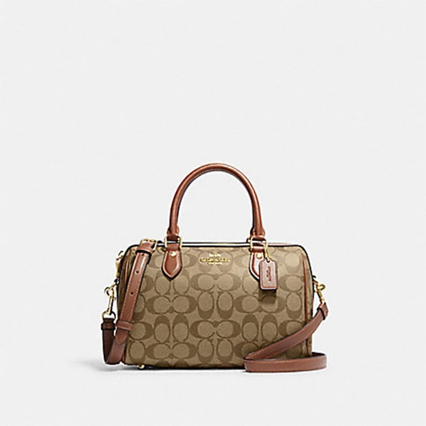 COACH/蔻驰CH280 Rowan经典标志大号波士顿棕色边手提单肩包1139