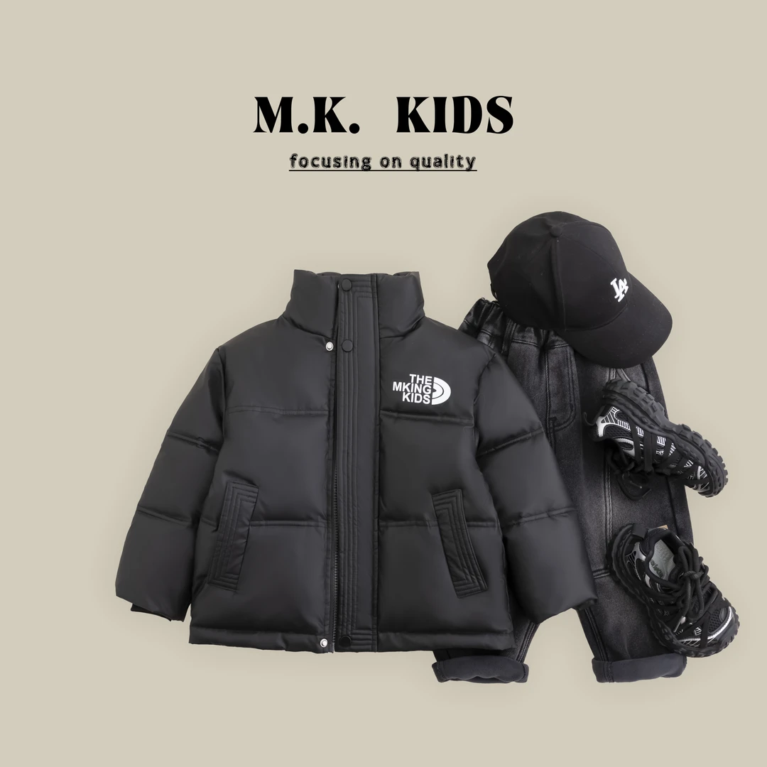 现货儿童冬款棉服冬款时尚百搭加厚外套2024新款DN7287华子童装