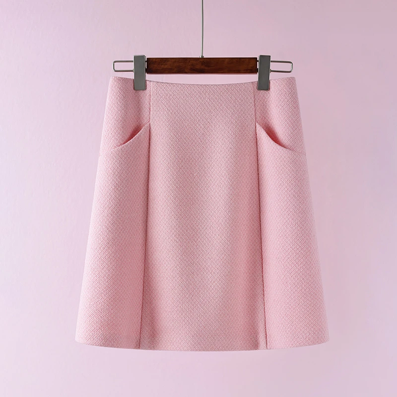 A字半身裙冬季小个子短裙高腰包臀一步裙高级感羊毛呢半裙子