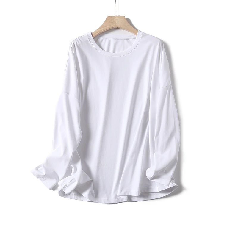 特 防晒精梳棉！优闲宽松落肩长袖T恤 W213 女V236