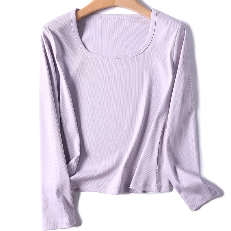 特 显瘦大U领！高密罗纹！修身打底衫T恤V236 女装 H1121