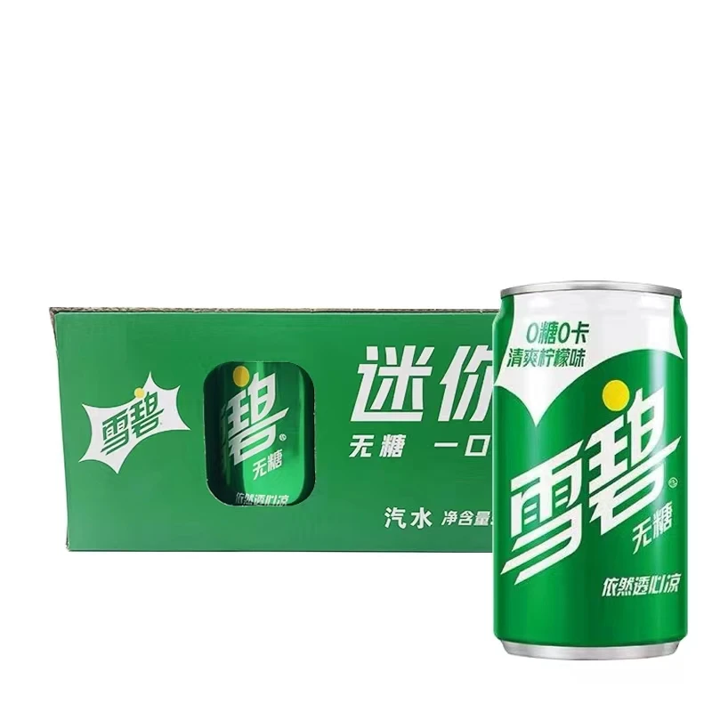 可口可乐迷你罐装无糖零卡雪碧碳酸饮料汽水200ml*12罐清爽柠檬味