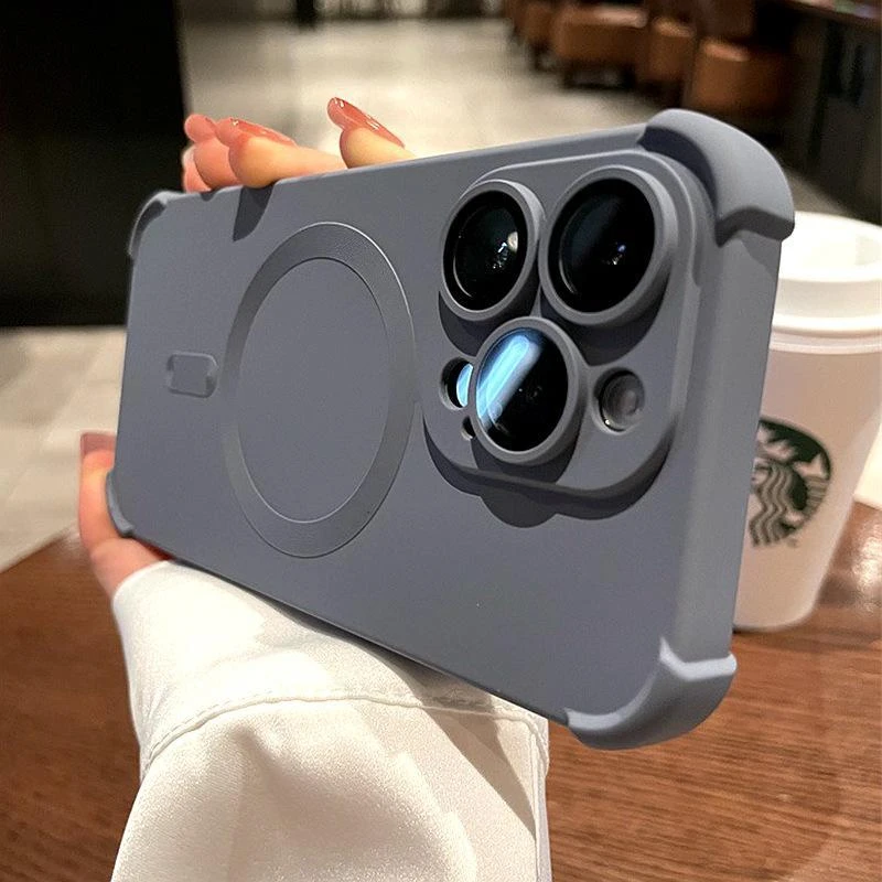 适用苹果15手机壳磁吸iPhone14液态硅胶13promax肤感12气囊保护套