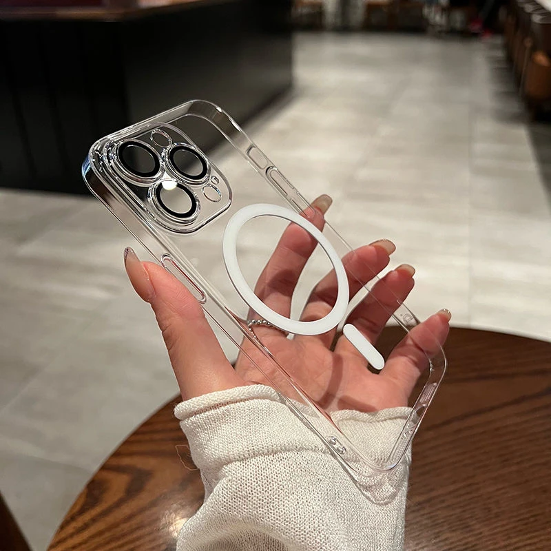 iPhone15手机壳新款适用苹果14promax简约防尘13磁吸12pm带镜头膜
