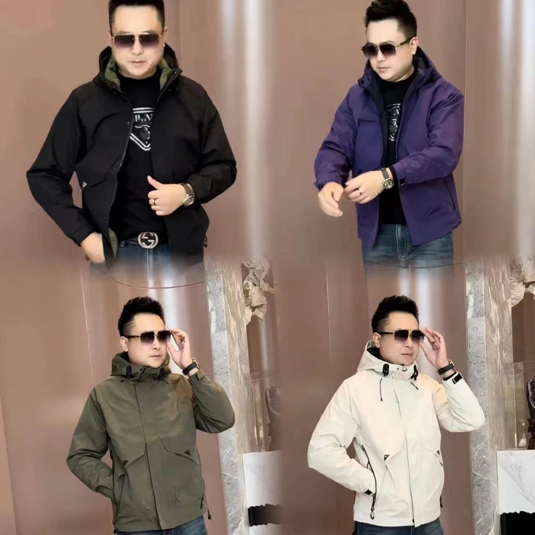 蒂昆欧品男装2024秋冬新款男士夹克外套情侣连帽时尚百搭休闲夹克