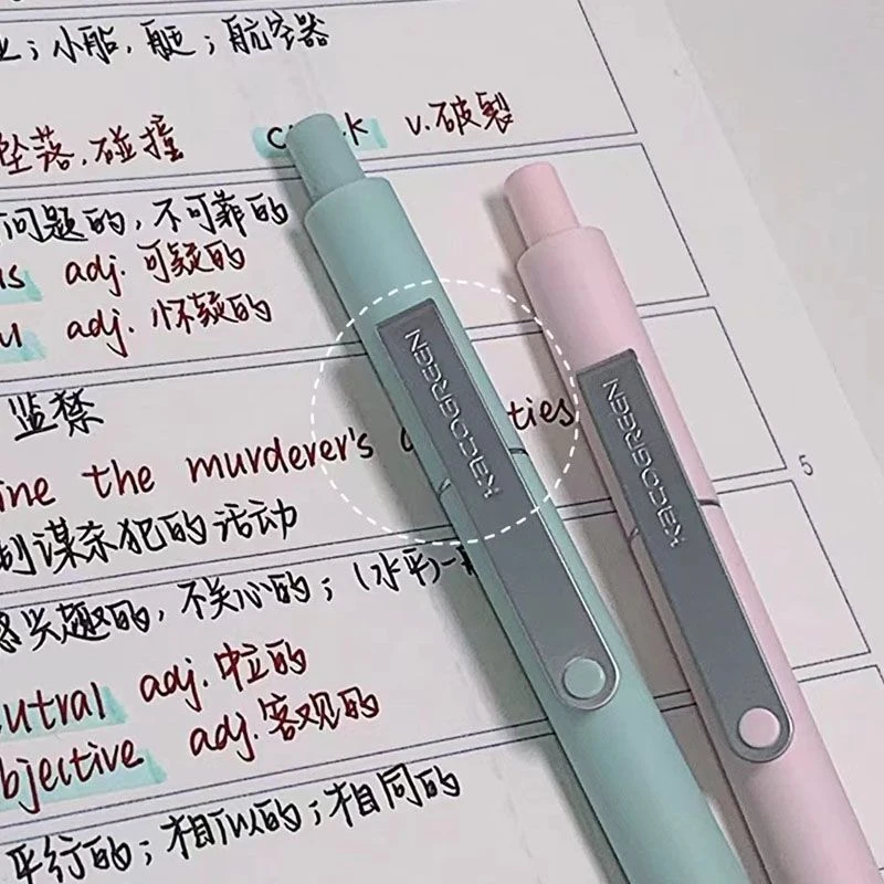 新品KACO中性笔MIDOT点途出游按动笔0.5黑简约考试刷题用黑笔水笔