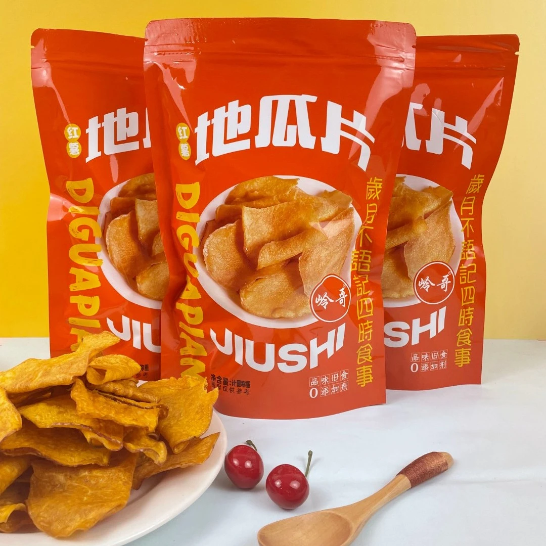 【热卖推荐】岭哥农家手工香脆红薯片208g薄脆地瓜干网红休闲零食