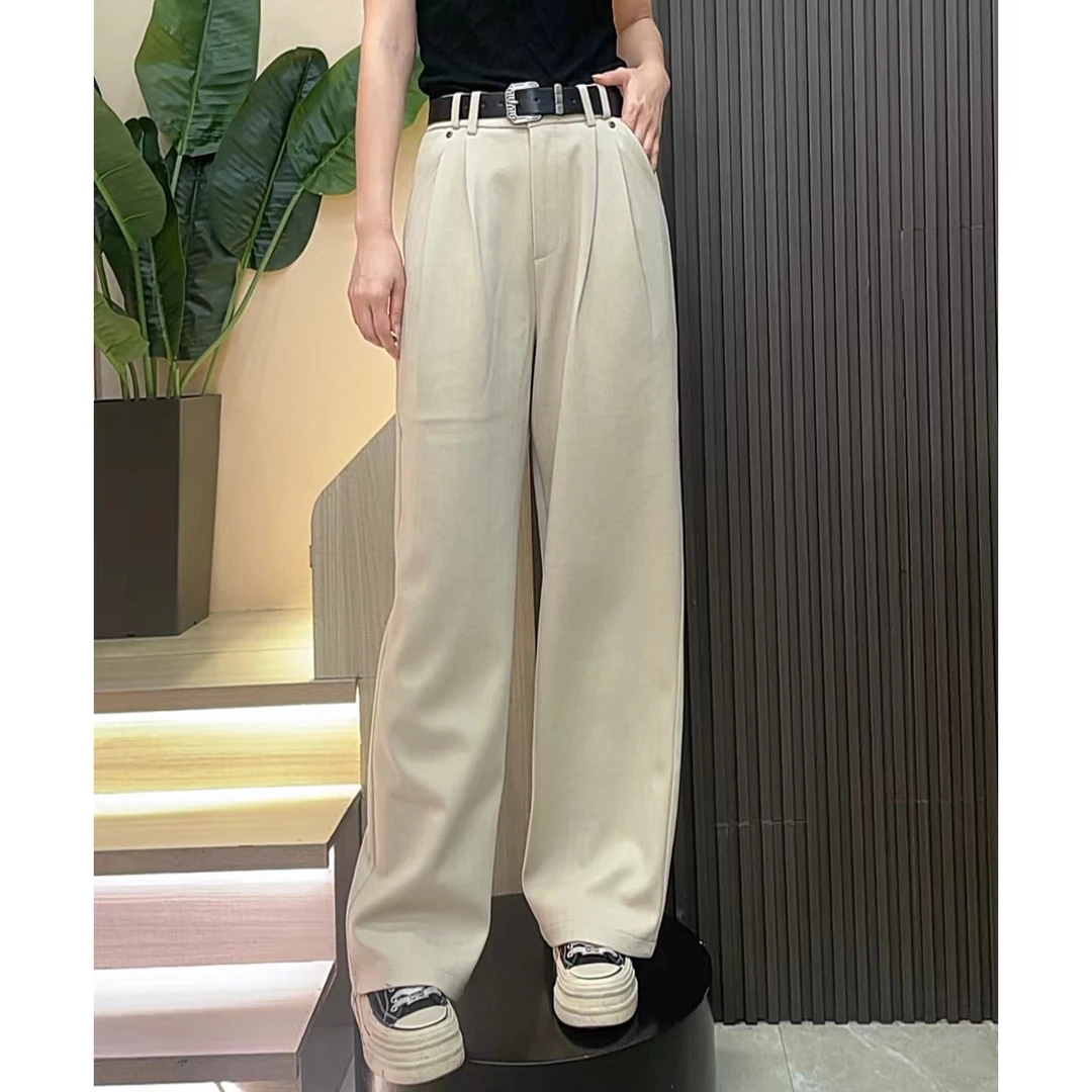 2024秋冬新款加厚休闲直筒裤百搭时尚显高显瘦款女