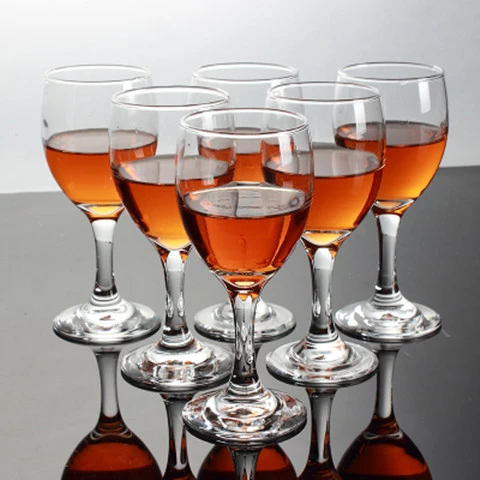 家用餐厅4 6只装葡萄酒杯玻璃高脚杯红酒杯高档酒店