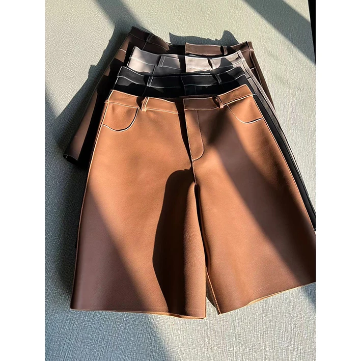 A02宽松五分西装高腰短裤夏季休闲休闲夏季短裤高腰