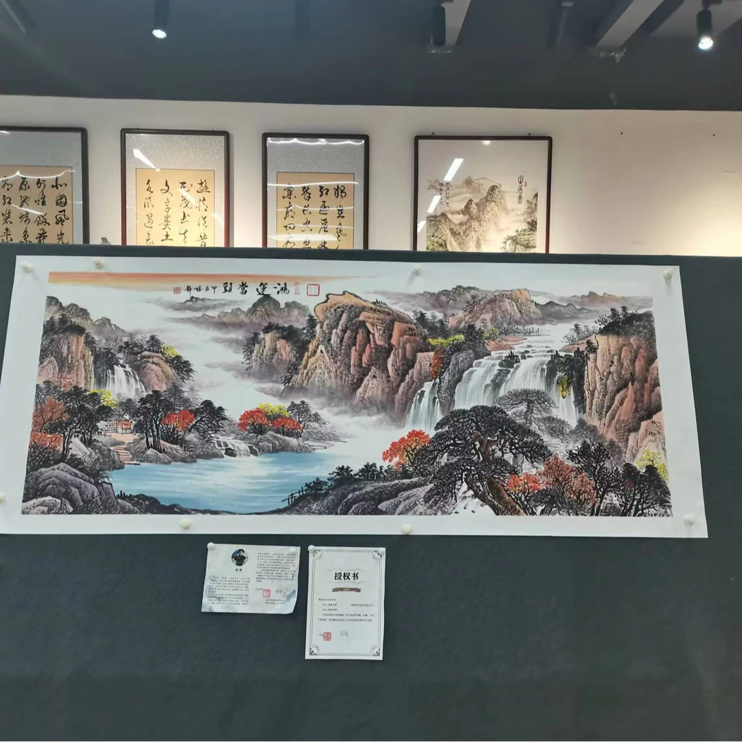 【鸿运当头】Z国画作品 横版 画芯：180*70