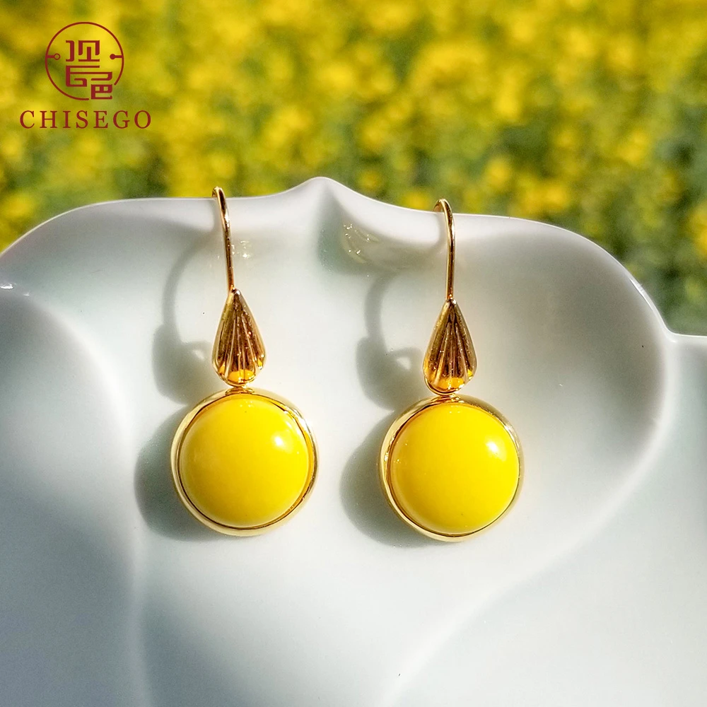 瓷色 铜合金陶瓷耳饰 【瓷色】珠宝瓷小贝壳粉黛耳钉坠