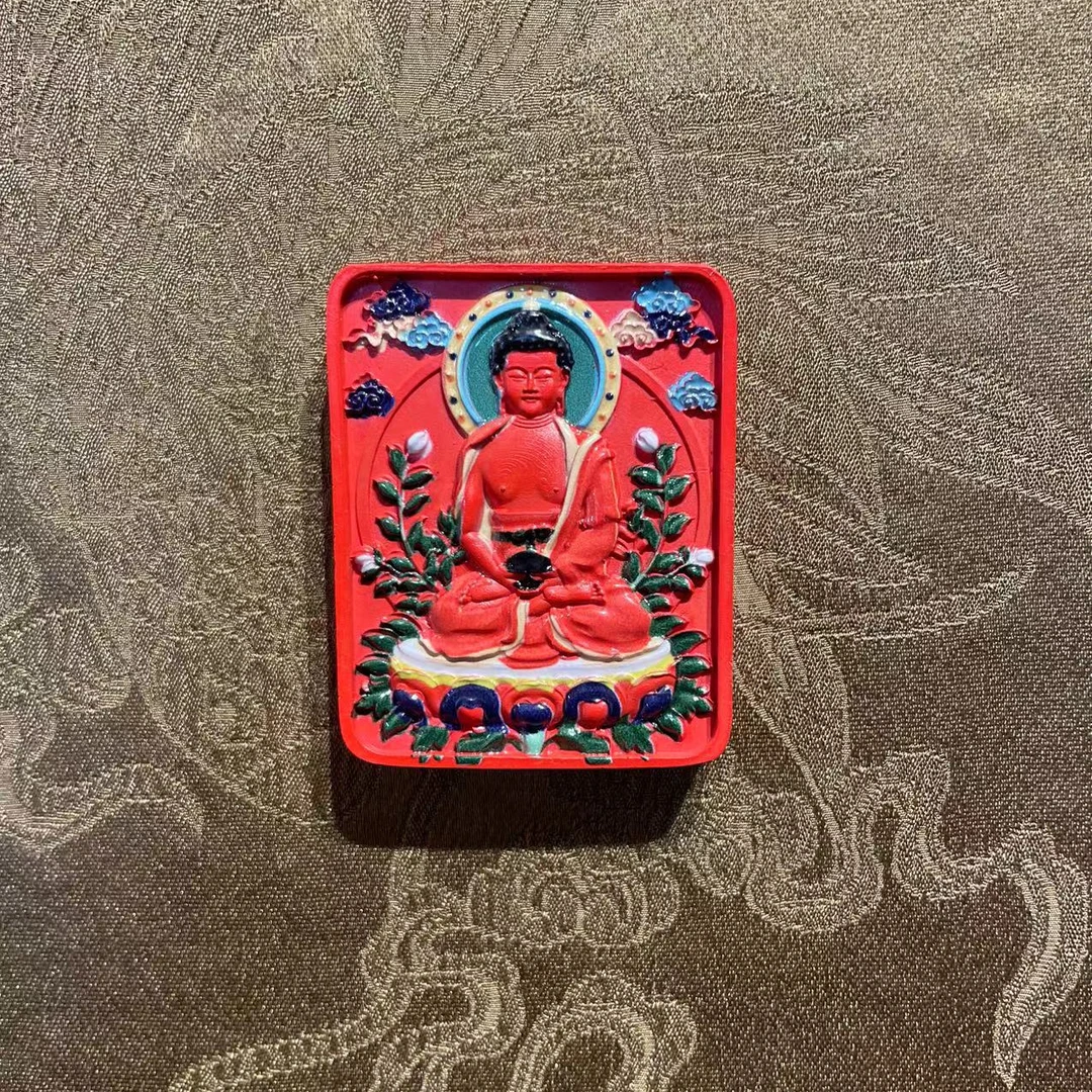 含辰砂工艺品【闪购商品】朱色彩绘唐卡 P1983 B