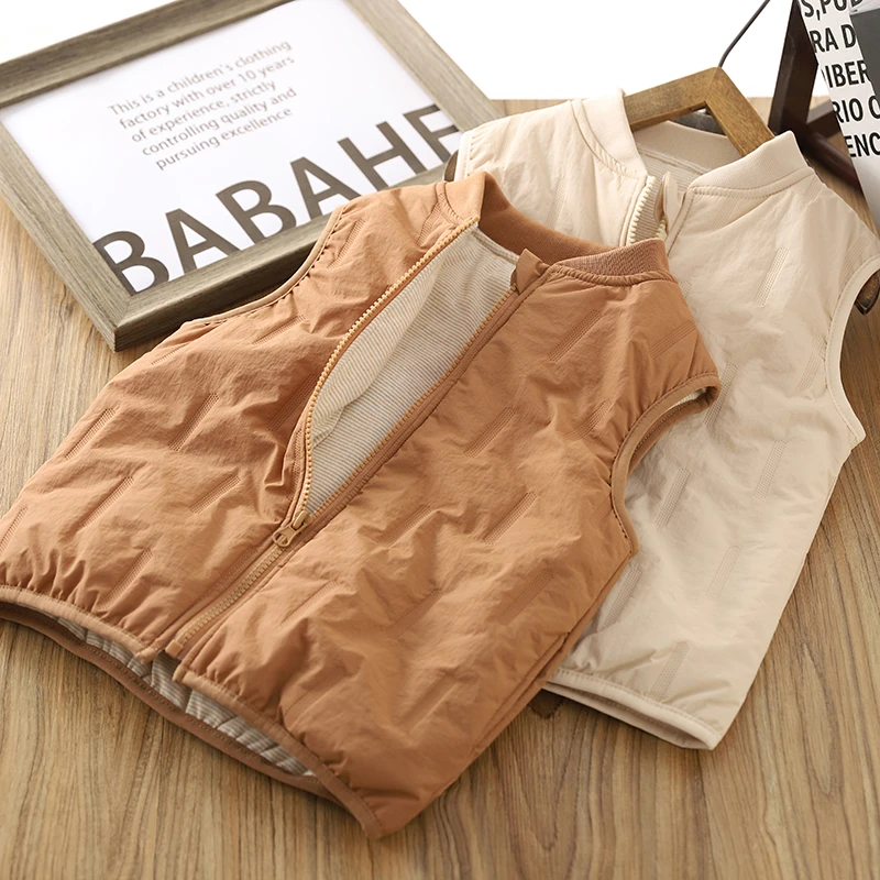 男童加厚马甲宝宝秋冬装内胆保暖上衣2024冬季新款儿童背心马夹潮