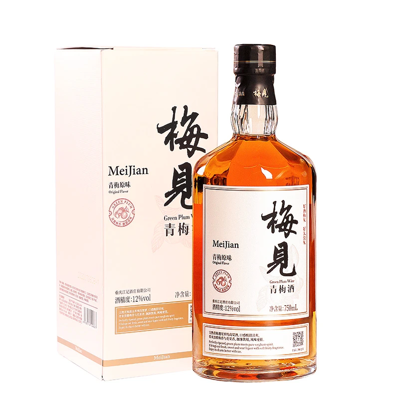 梅见青梅酒 12度750ml 单瓶装礼盒 白梅见果酒梅子酒送礼低度微醺