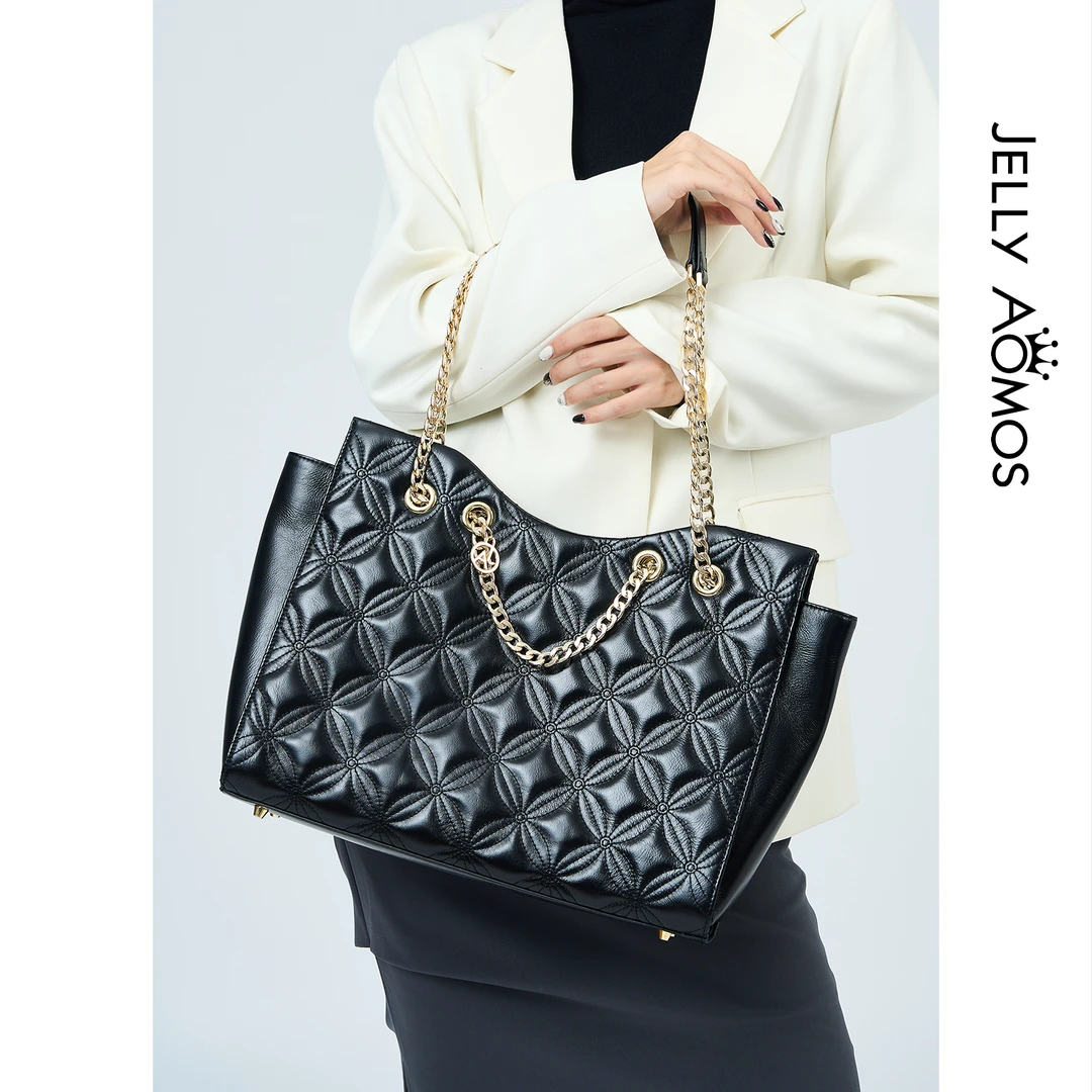 Jellyaomos百搭大容量托特包单肩包休闲秋冬包JY4A0313