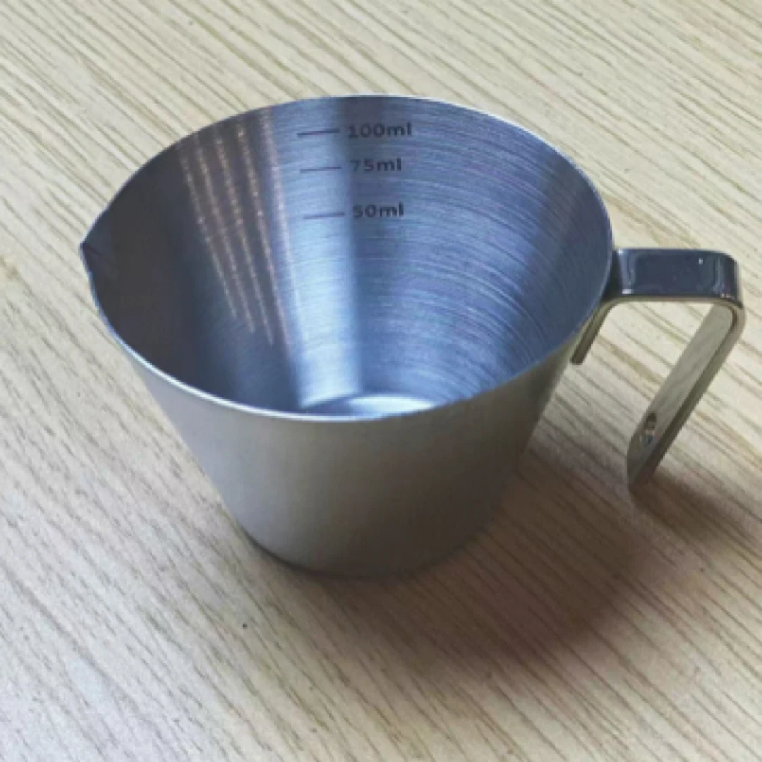 304不锈钢意式咖啡浓缩萃取杯带刻度espresso量杯（100ml）