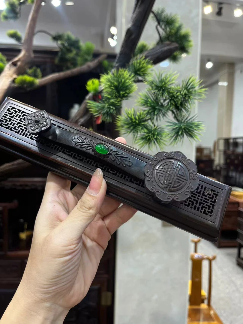 酸枝--如意线香盒