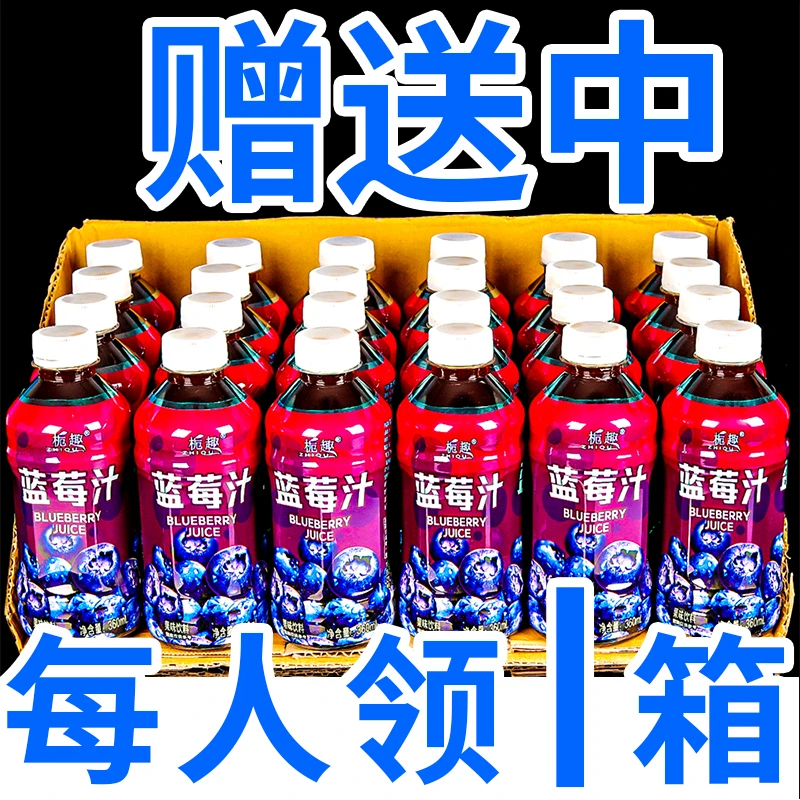 【整箱批发】正宗蓝莓果汁复合饮料年货节特价促销整箱蓝莓汁