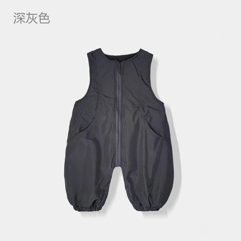 宝宝外出秋冬季加绒连体衣