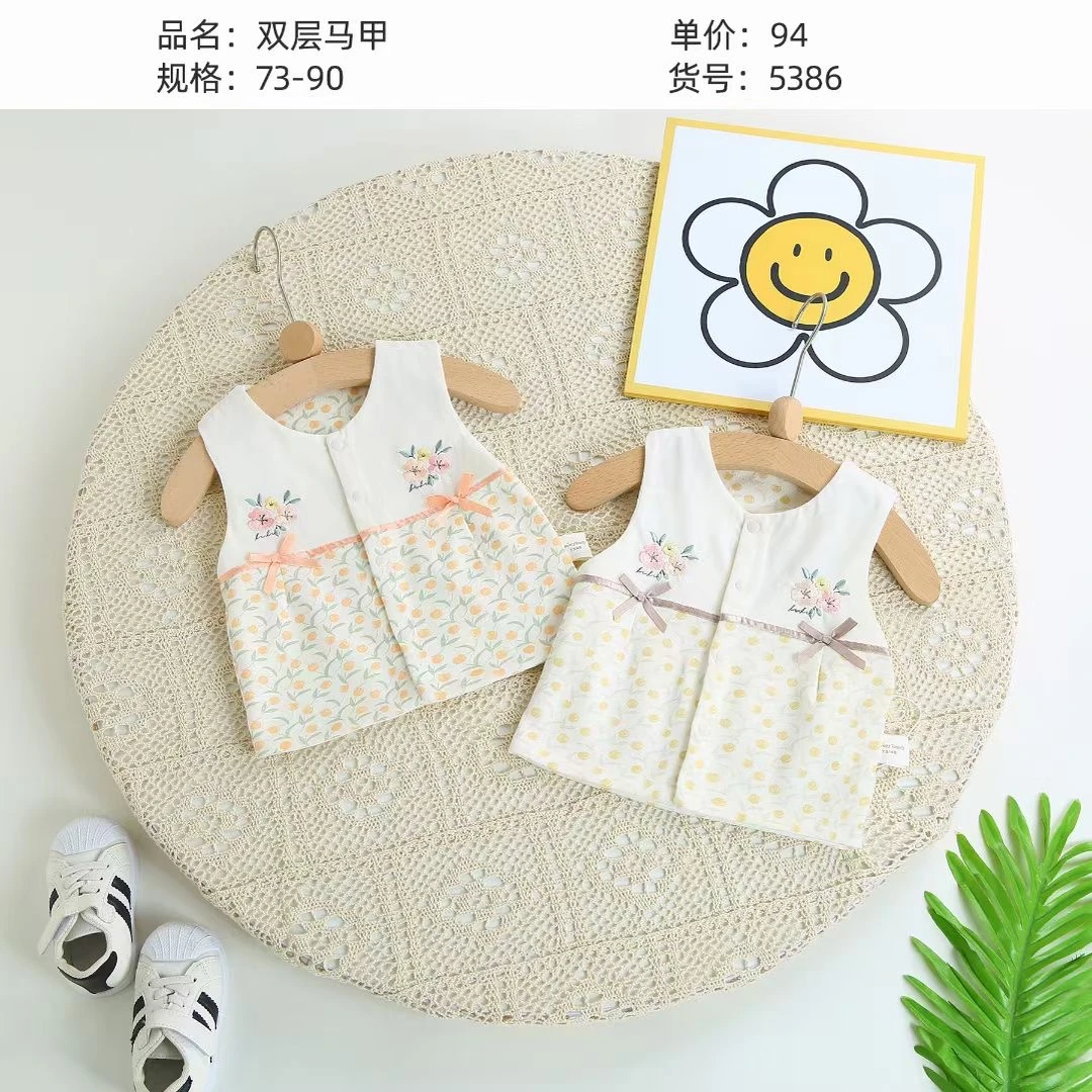 5386初元素女宝双层棉马甲幼儿