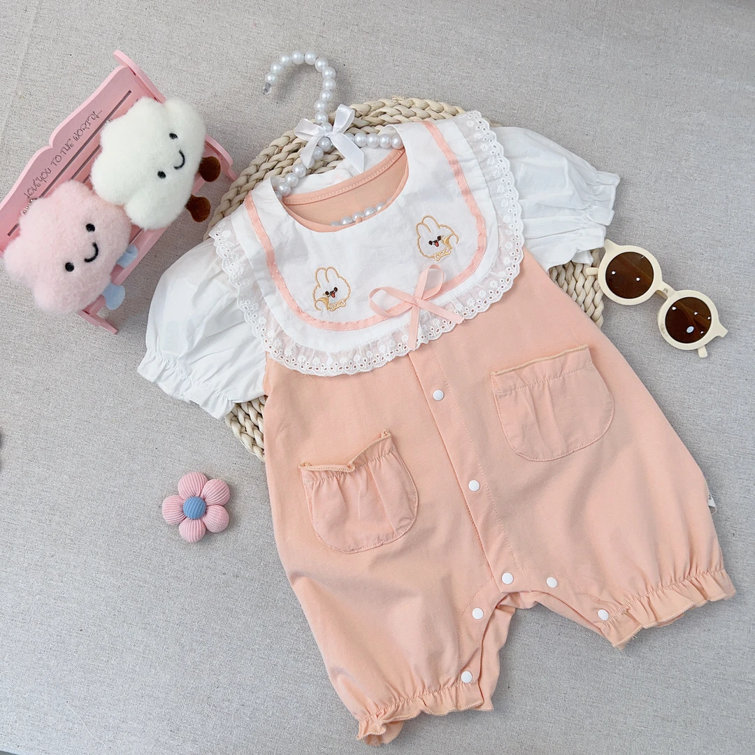 15178货号Q之糖女宝夏季短袖连体套装