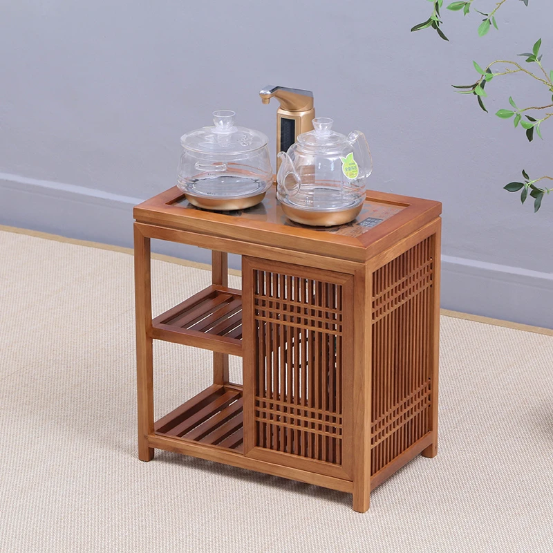 实木茶几小户型沙发边几可移动茶桌边柜烧水壶全自动侧边柜茶水架