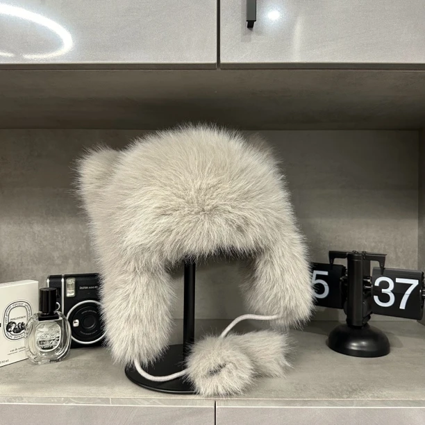 (福利款）小浣熊帽子秋冬新款防风护耳保暖洋气高级感百搭女款