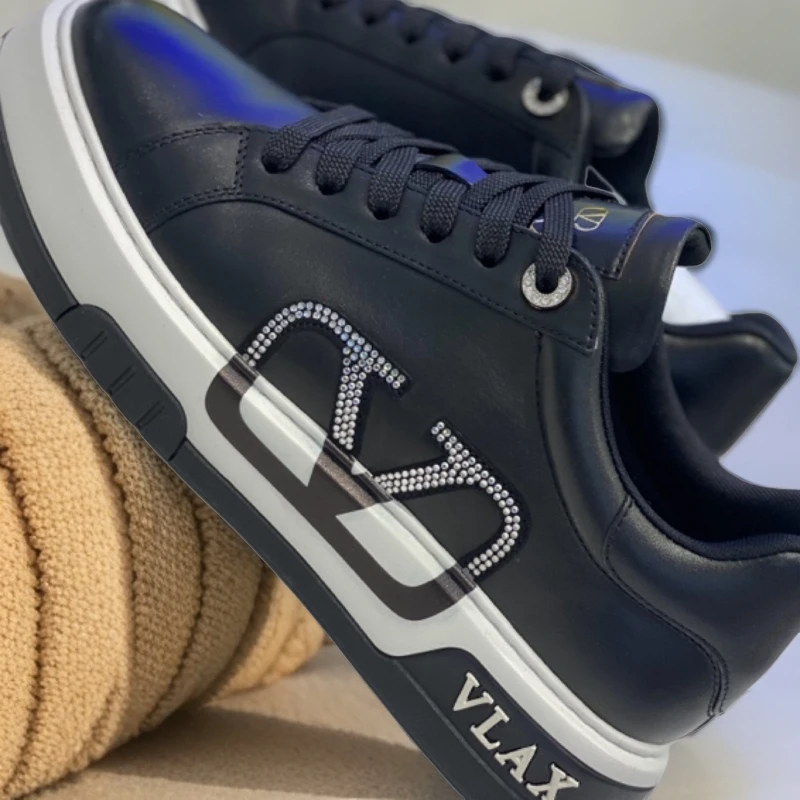 VOILEBLANCHE/维拉白休闲鞋时尚板鞋小白鞋男士潮鞋透气潮流厚底