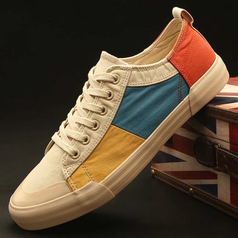 ShanBu/闪步22106 男鞋春季帆布鞋百搭透气男士潮鞋低帮时尚板鞋