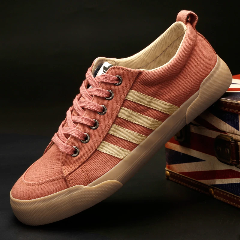 24112 男鞋韩版潮流低帮帆布鞋时尚百搭透气潮鞋春季软底休闲鞋
