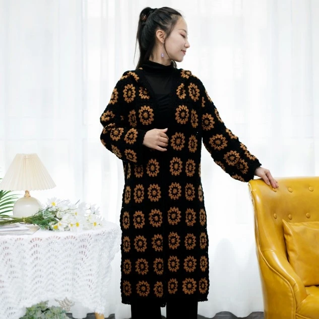 楚乔祖母方格花合集钩织视频教程