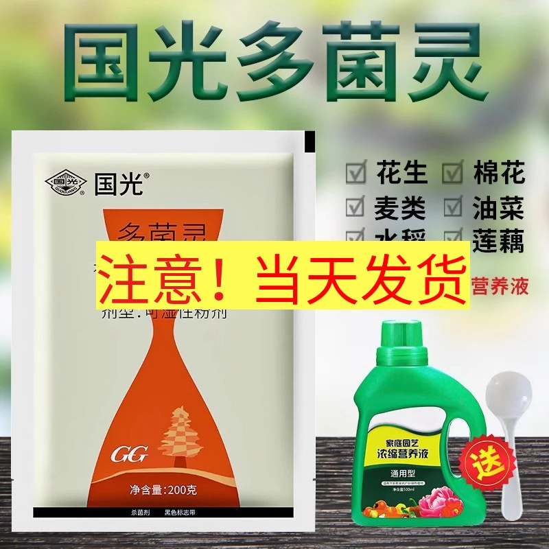国光多菌灵多茵灵杀菌剂花药多肉月季除菌黑斑白粉黄叶黑叶子农药