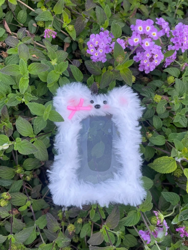 毛绒小狗狗 粉腮红 卡套成品