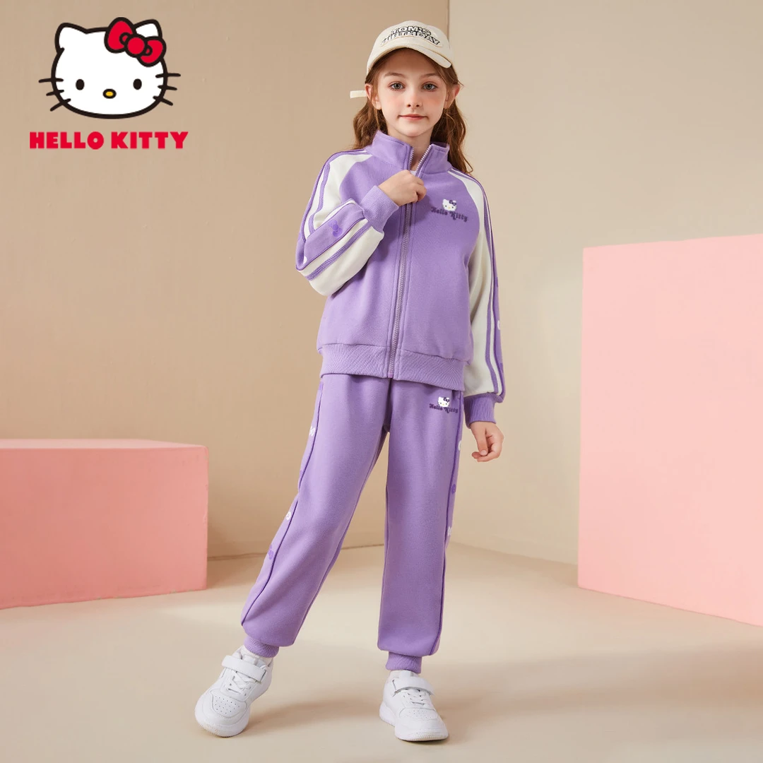 HELLO KITTY/凯蒂猫女童时尚秋季中大童套装洋气休闲卡通两件套
