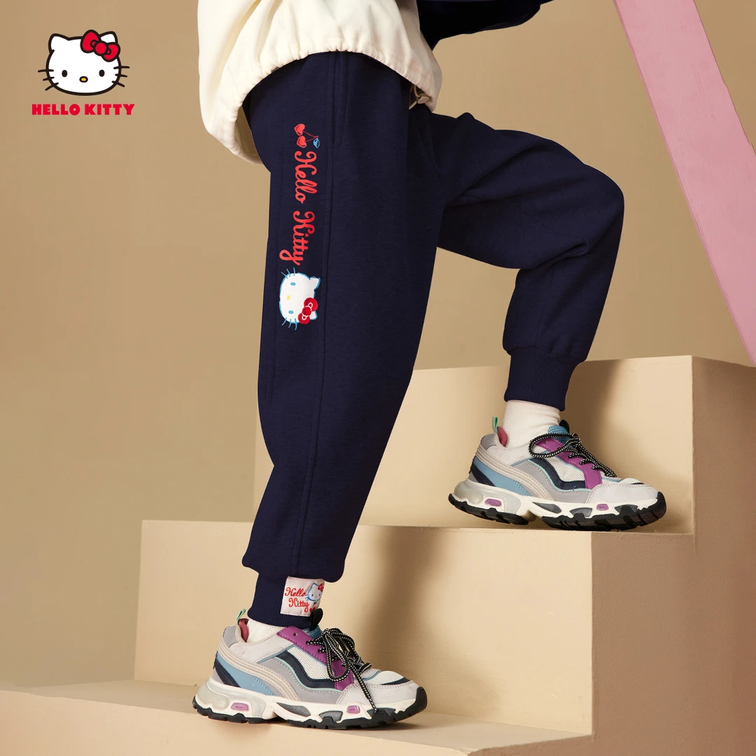 HELLO KITTY/凯蒂猫女童秋款运动裤2024新款中大童休闲小女孩长裤