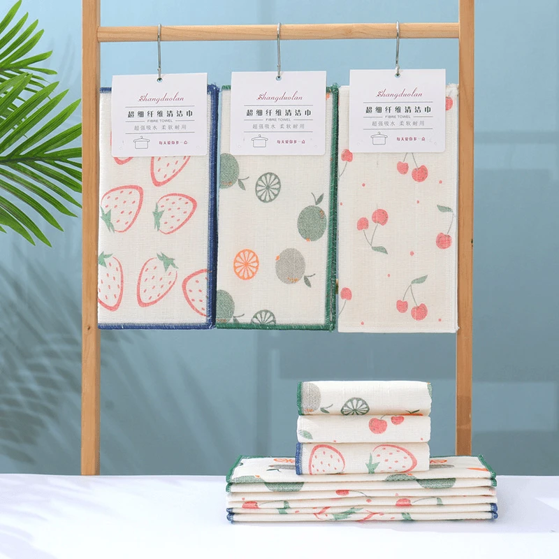 【3条】加厚洗碗布不粘油厨房抹布反复使用多功能百洁布吸水不掉毛