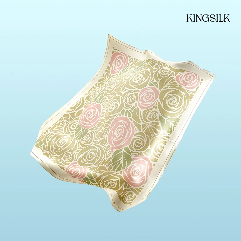 钱皇 桑蚕丝丝巾53x53cm