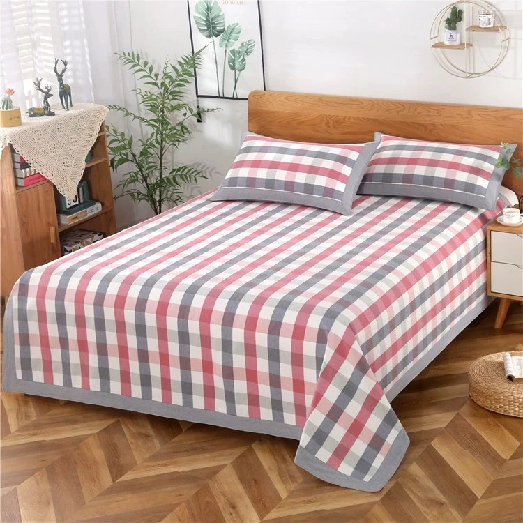 MEILIDA/美丽达正宗加厚老粗布亲肤三件套大格格款防滑加大透气