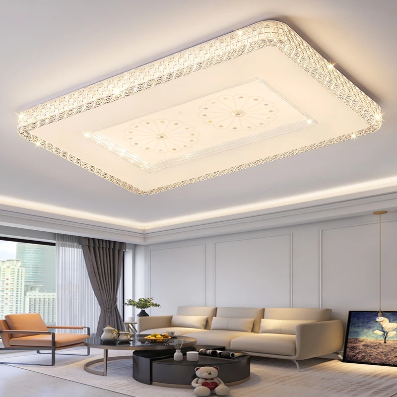 客厅灯简约现代大气LED吸顶灯轻奢仿水晶24年新款主卧室灯具大厅