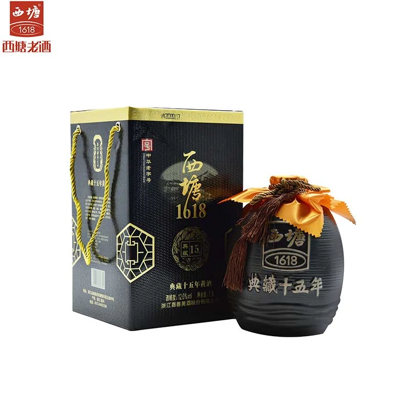 西塘黄酒1618典藏十五年清醇陈花雕酒1.8L坛装礼盒装嘉善特产老酒