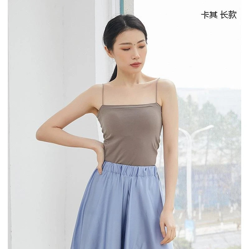 带胸垫吊带舞蹈服装背心芭蕾现代舞民族古典舞练功服上衣形体服