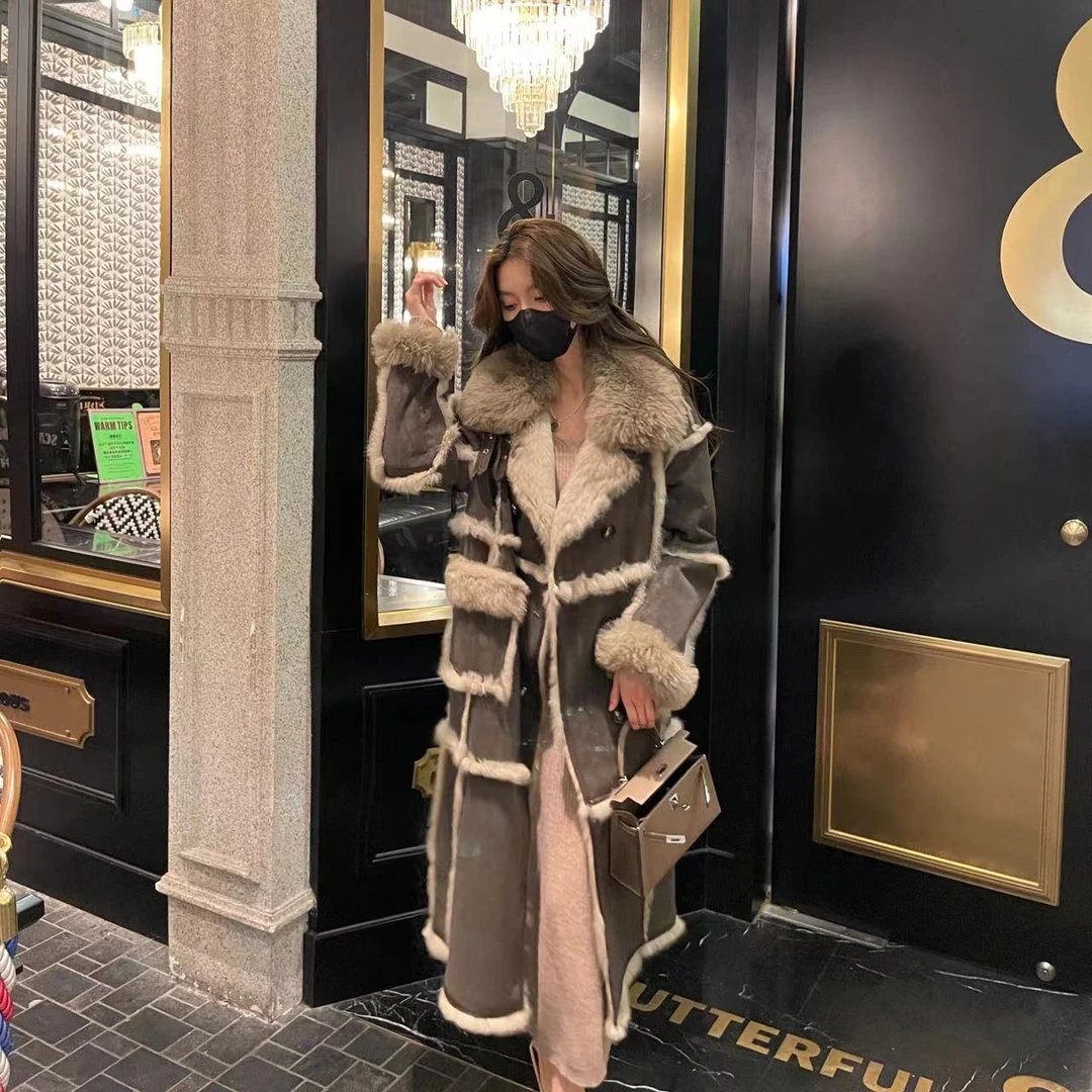 【交个朋友专属】秋冬加厚毛毛领毛呢外套超流行保暖炸街小洋装