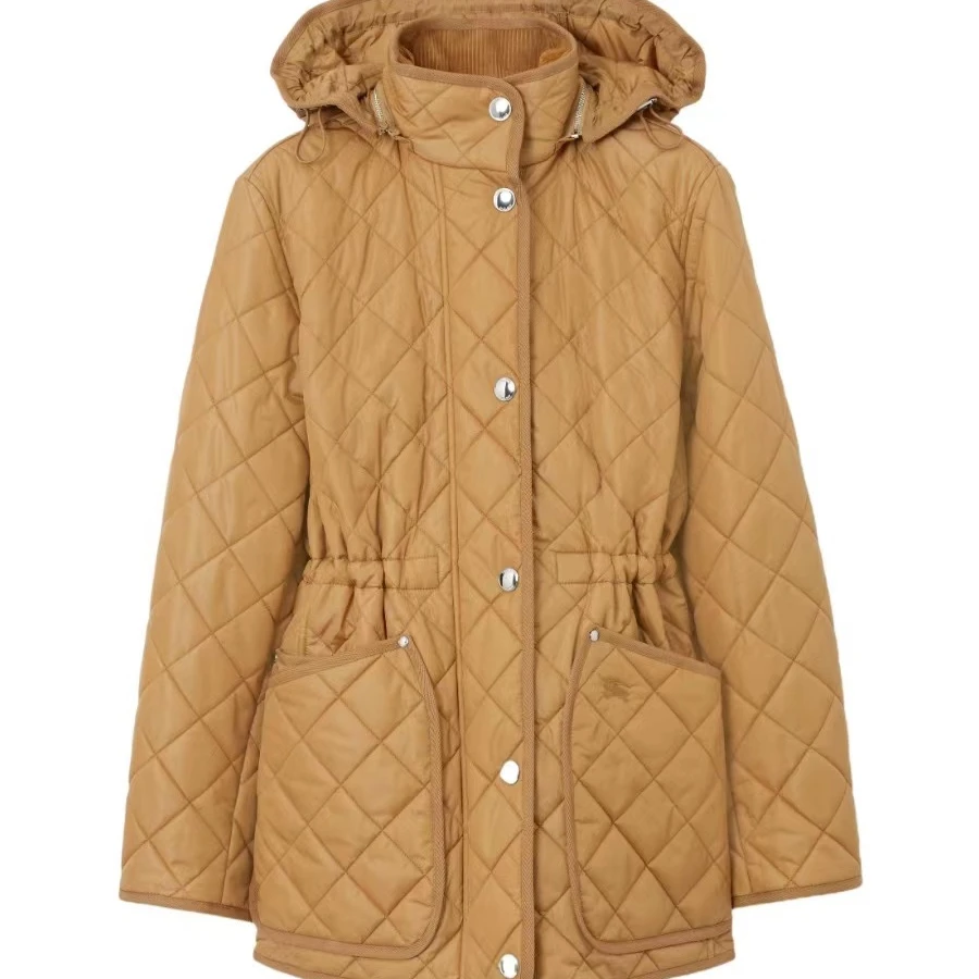 全新未使用 BURBERRY/博柏利 【佳娴】纯色菱格绗缝连帽TP025677