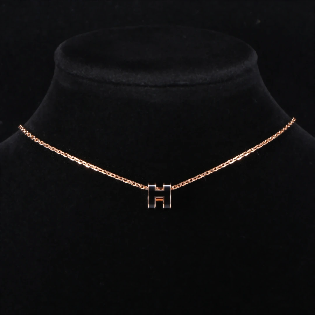 99新 【佳娴】POP H 项链 Mini 合金 黄金 P204299231