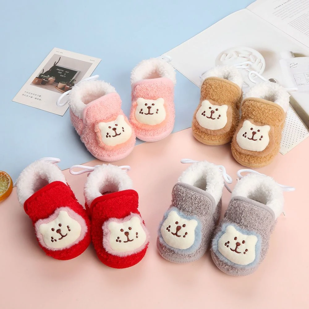 婴儿棉鞋冬季加厚保暖鞋0-6月软底男女宝宝新生婴幼儿学步前鞋子